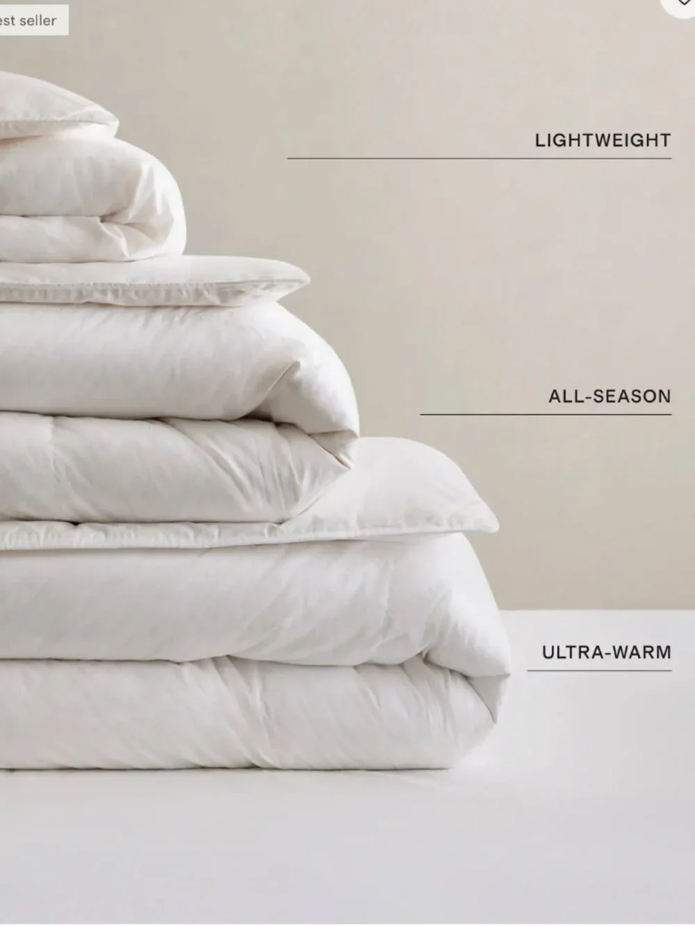 Quince All-Season Premium Down Comforter, King/Cal King, Down